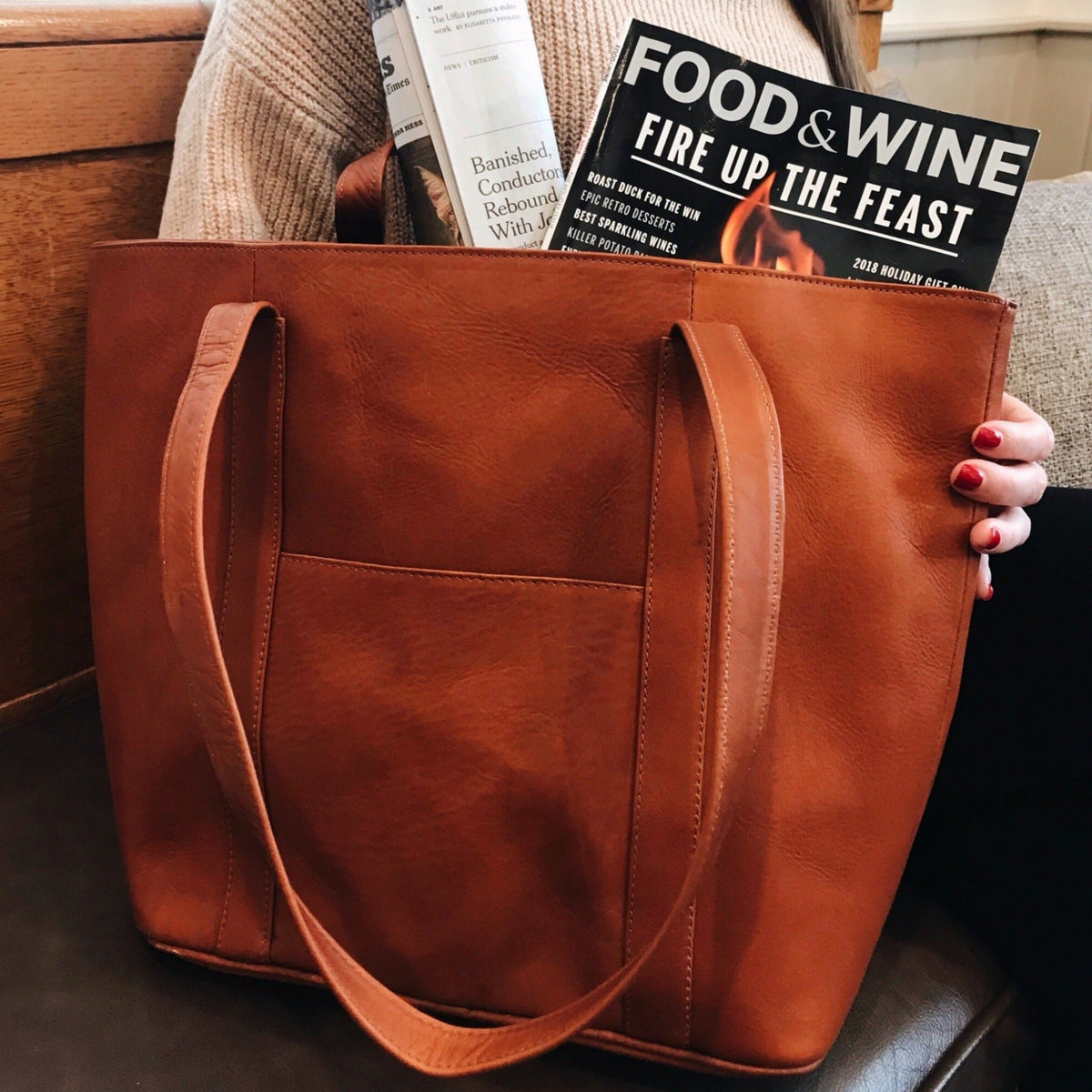 Suburban Leather Tote Bag - Md