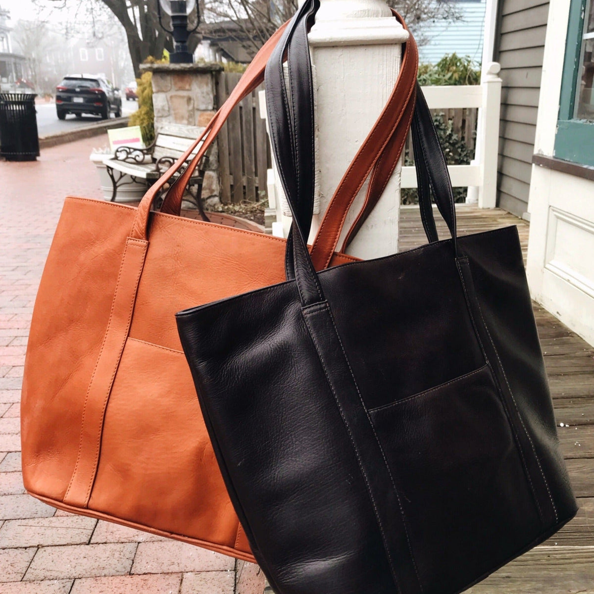 Suburban Leather Tote Bag - Md