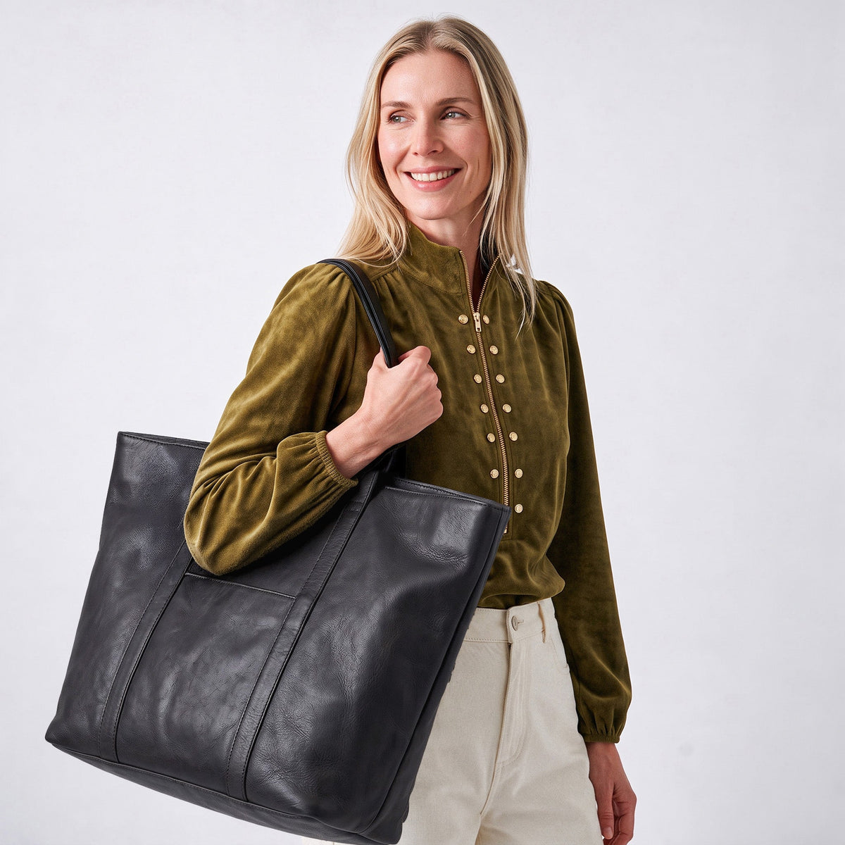 Suburban Leather Tote Bag Lg