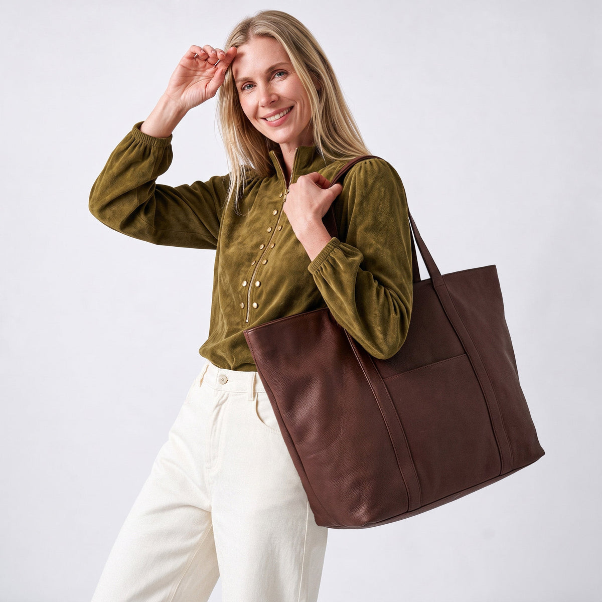 Suburban Leather Tote Bag Lg