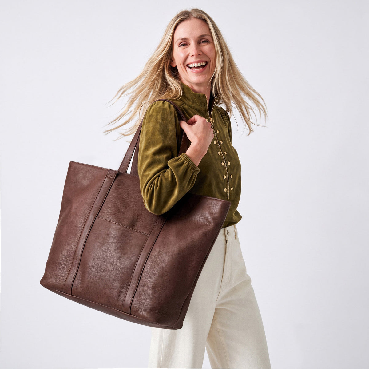 Suburban Leather Tote Bag Lg