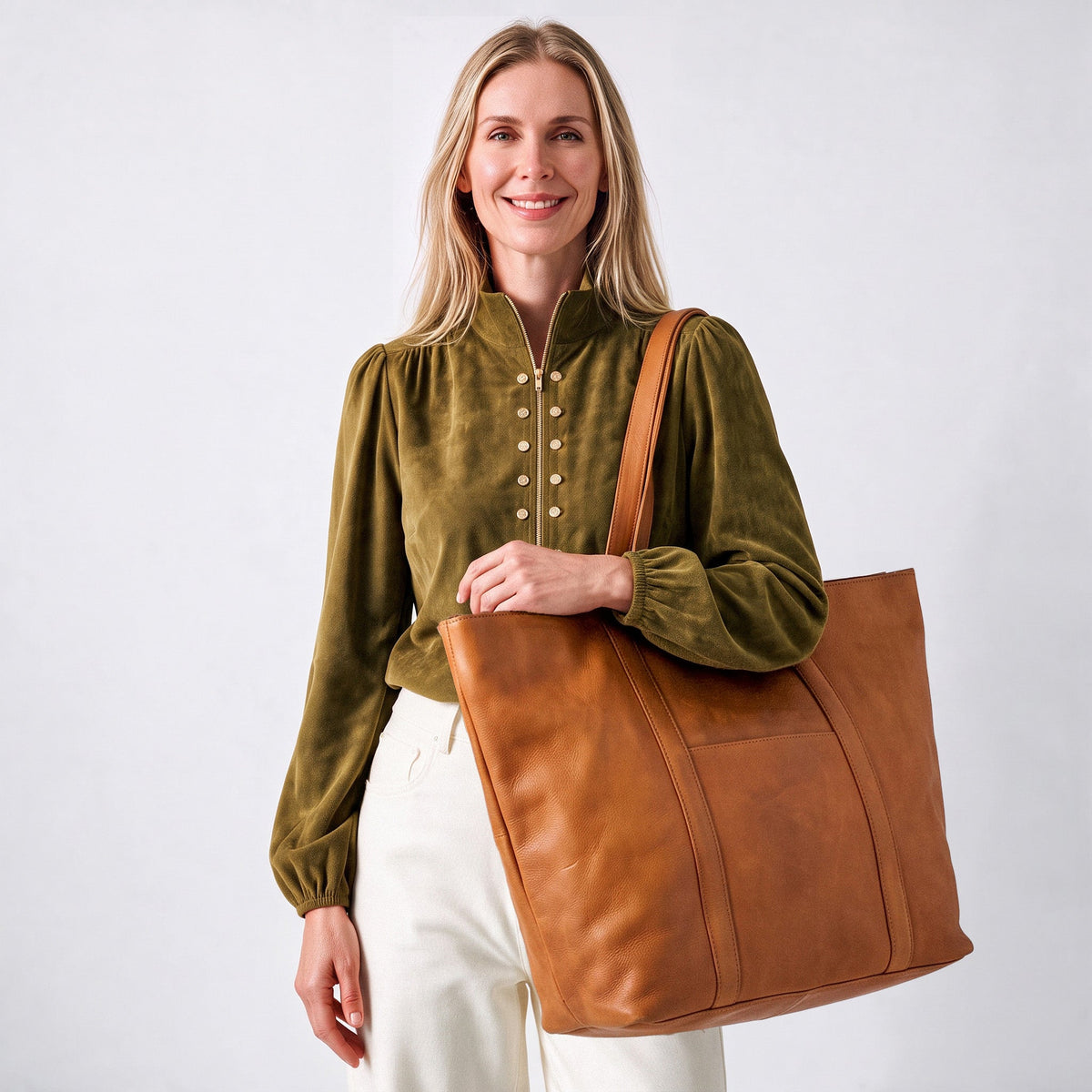 Suburban Leather Tote Bag Lg