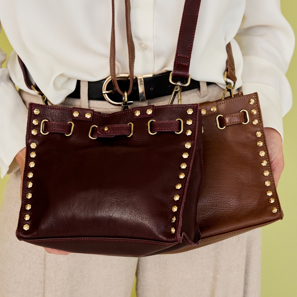 Malibu Milled Leather Crossbody Bag