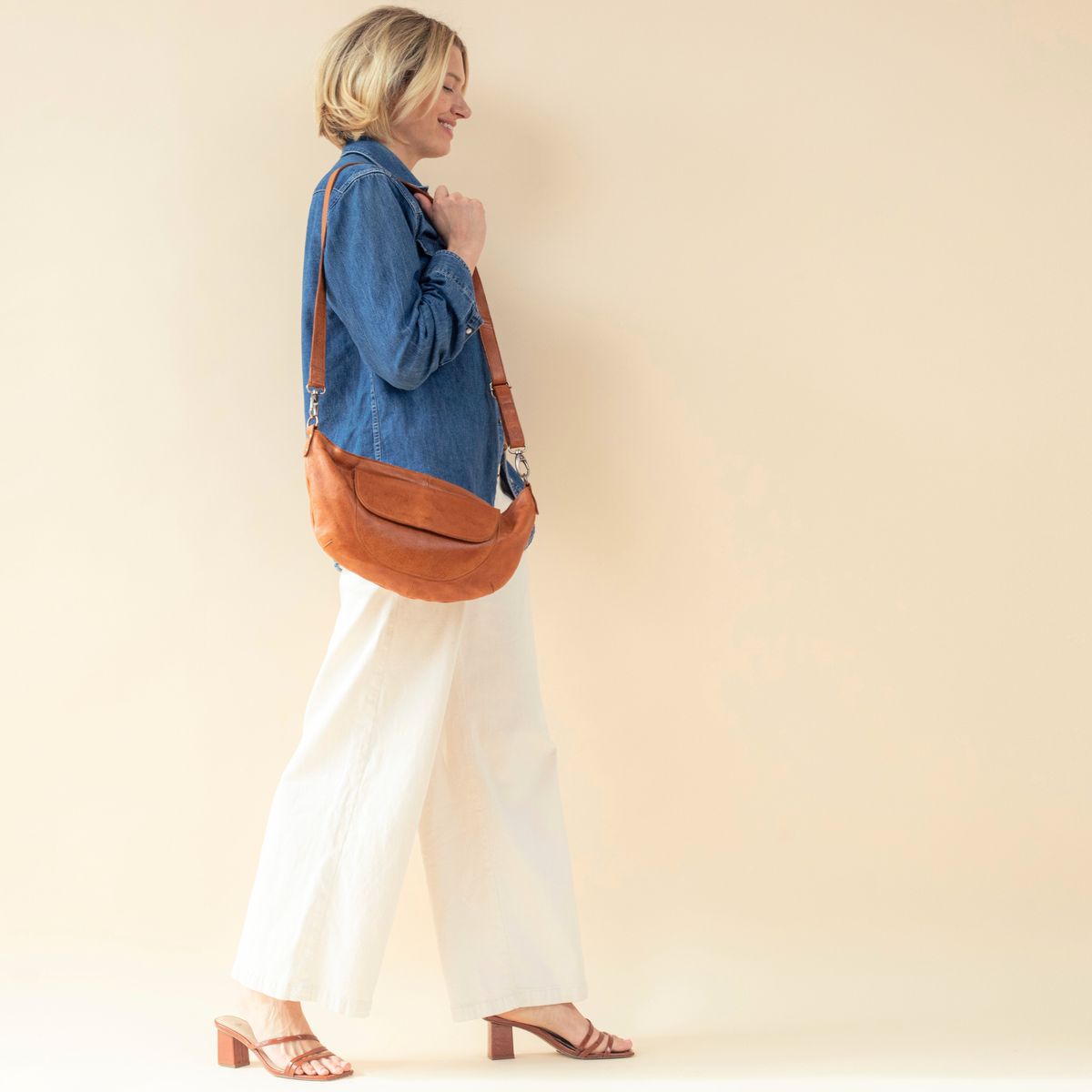 Coco Leather Sling Bag