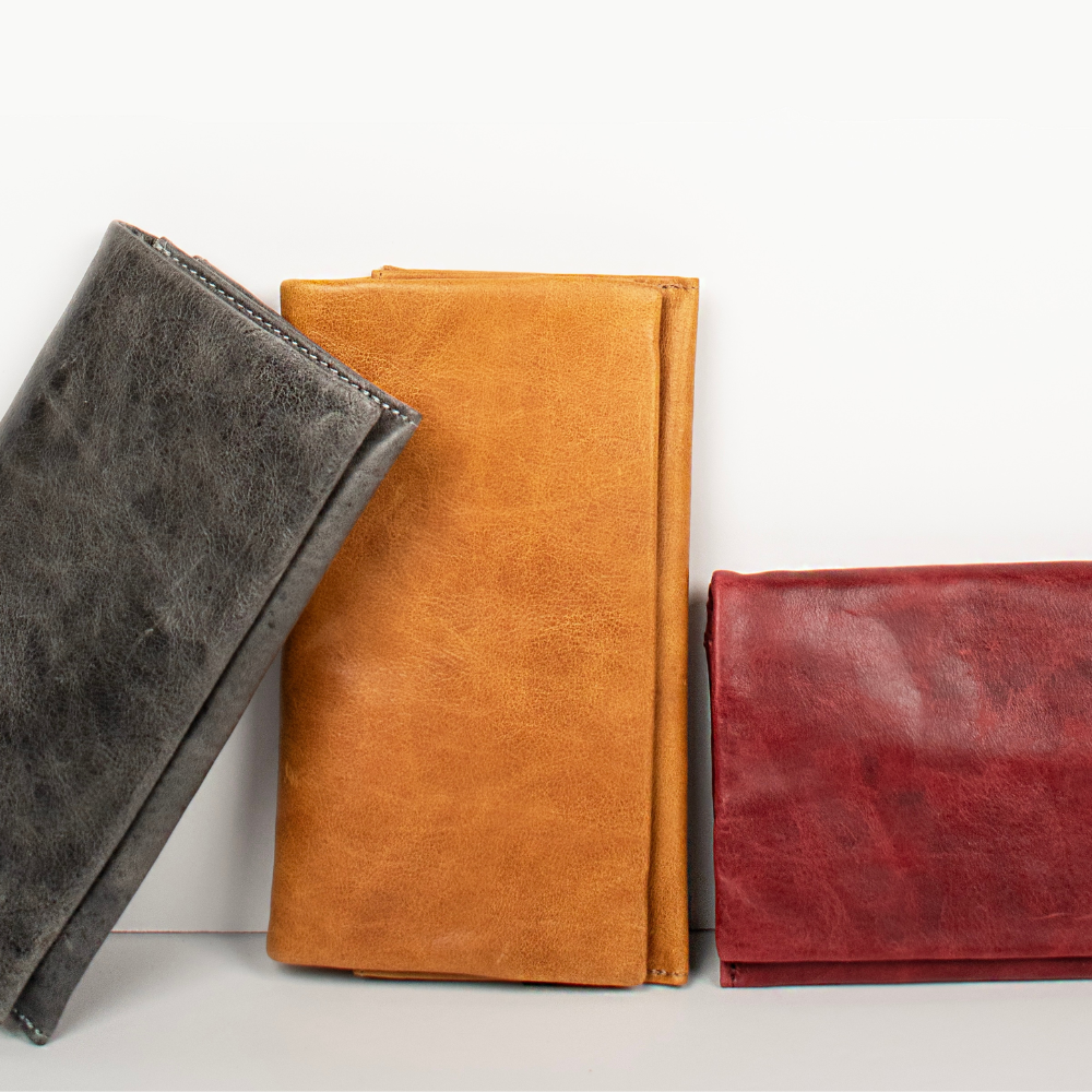Eloise Crackled Napa Leather Wallet