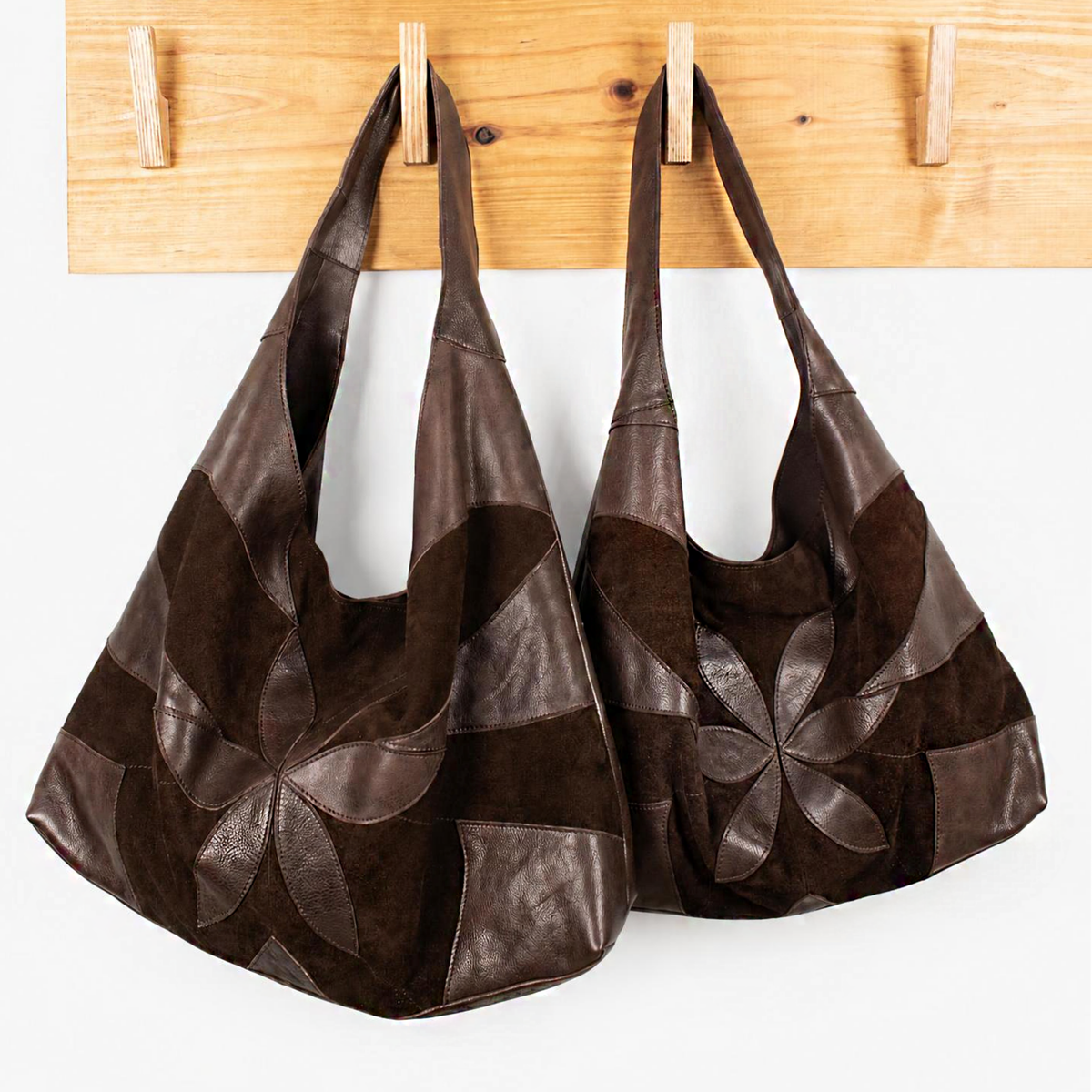 Lindsey Suede Leather Tote Bag