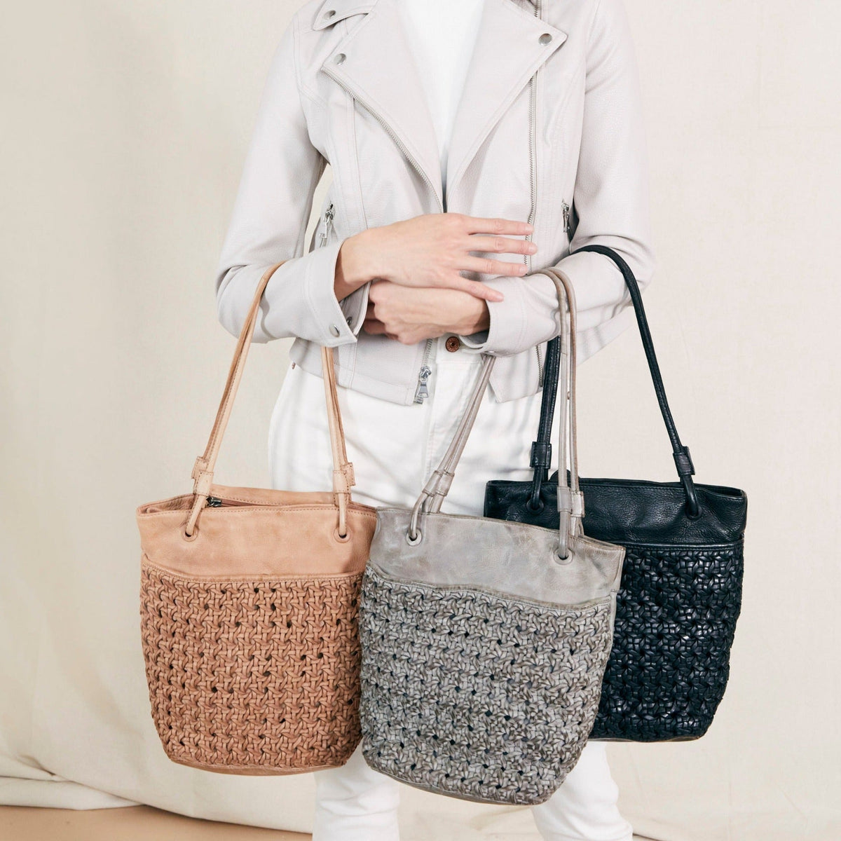 Clover Leather Tote Bag