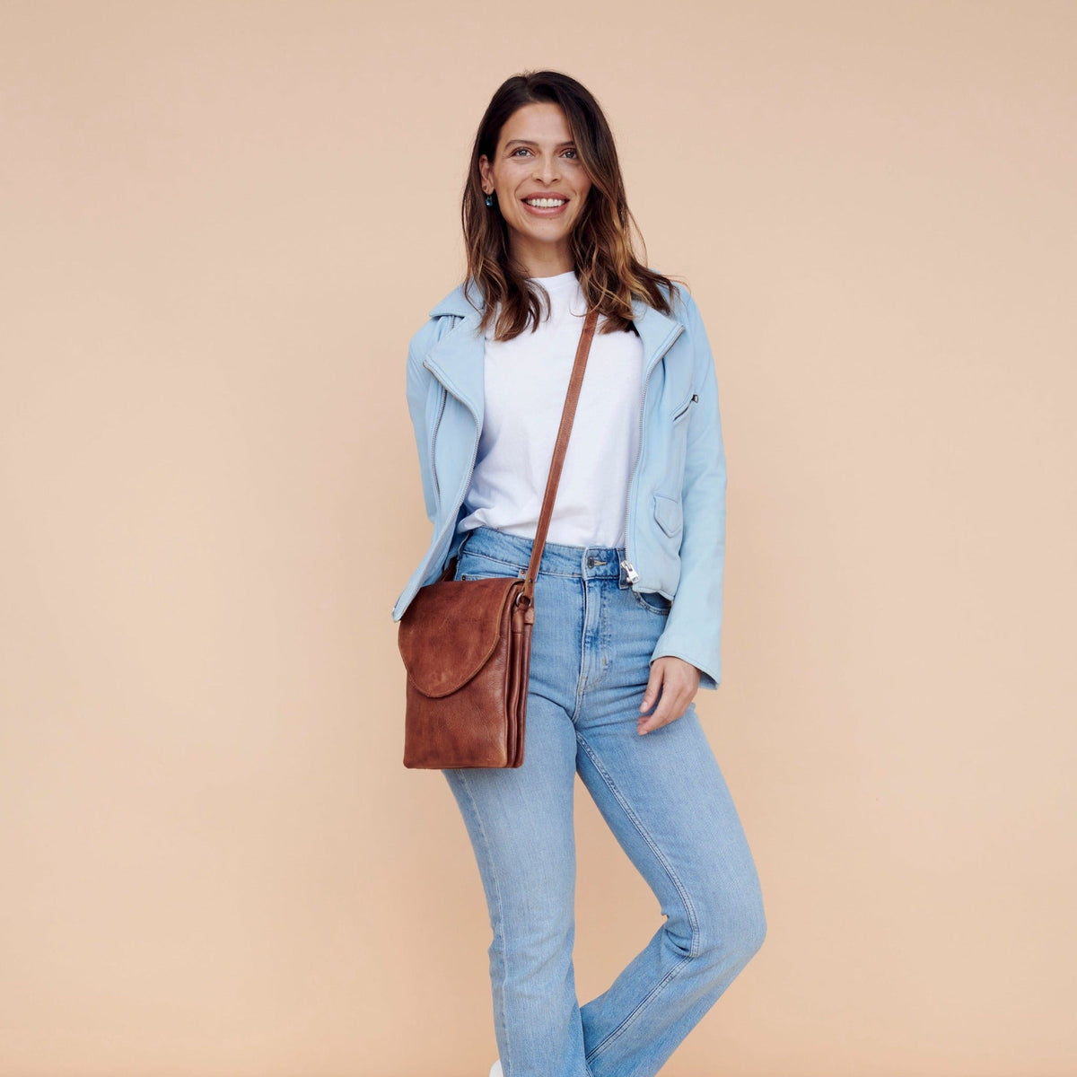 Peck Leather Crossbody Bag
