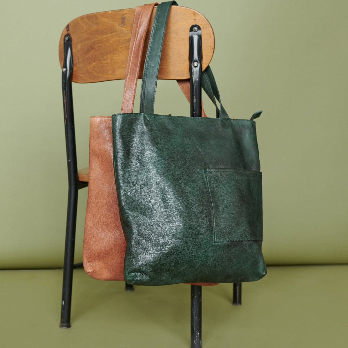 Leon Leather Tote Bag