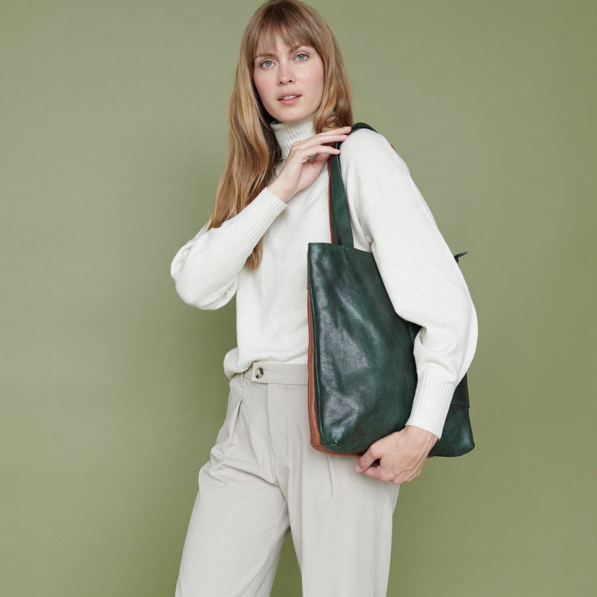 Leon Leather Tote Bag