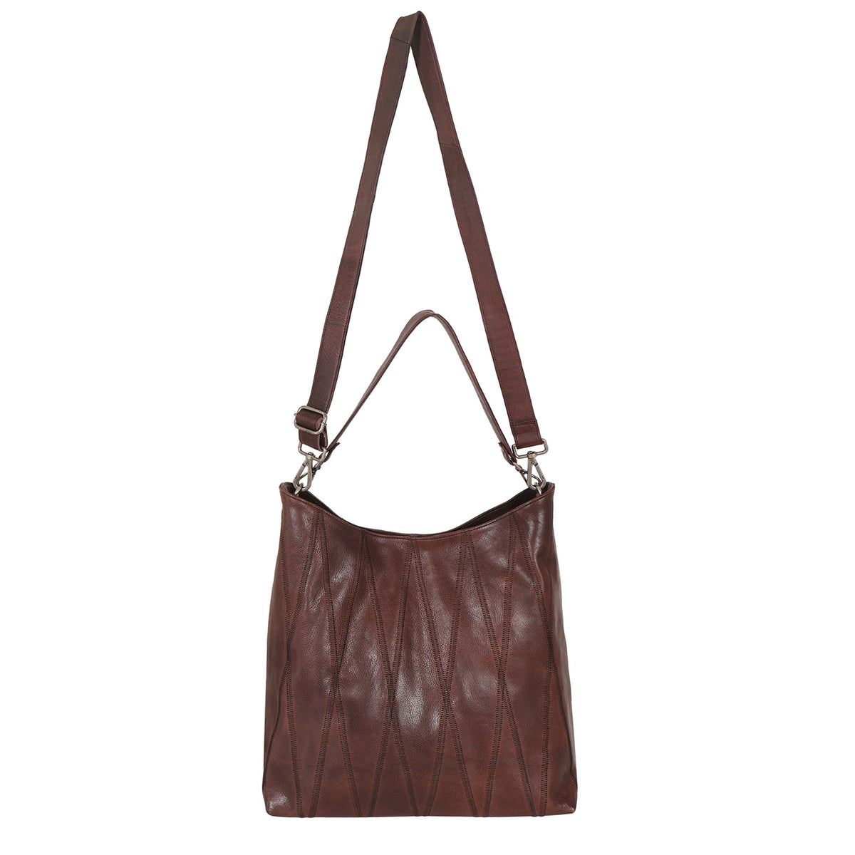Bree Diamond Leather Shoulder Bag