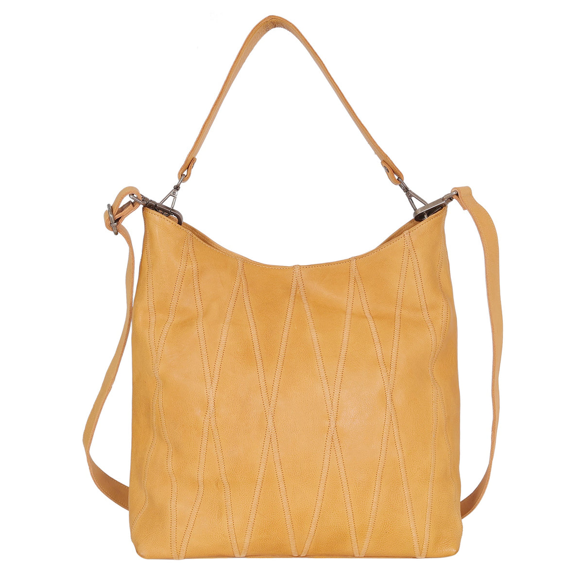 Bree Diamond Leather Shoulder Bag