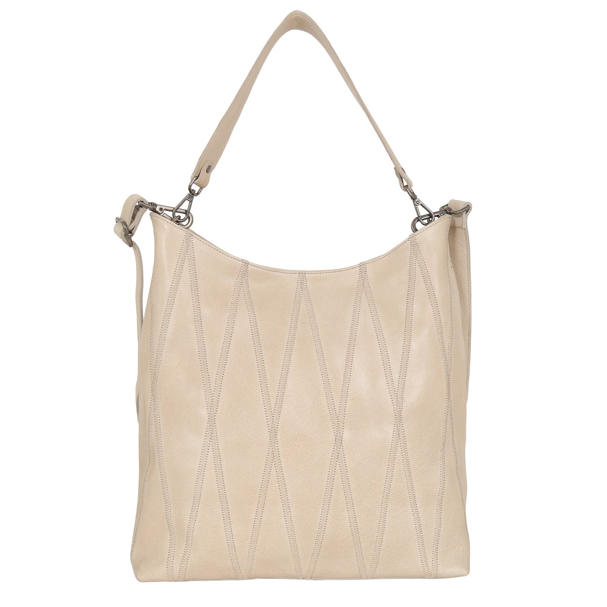 Bree Diamond Leather Shoulder Bag