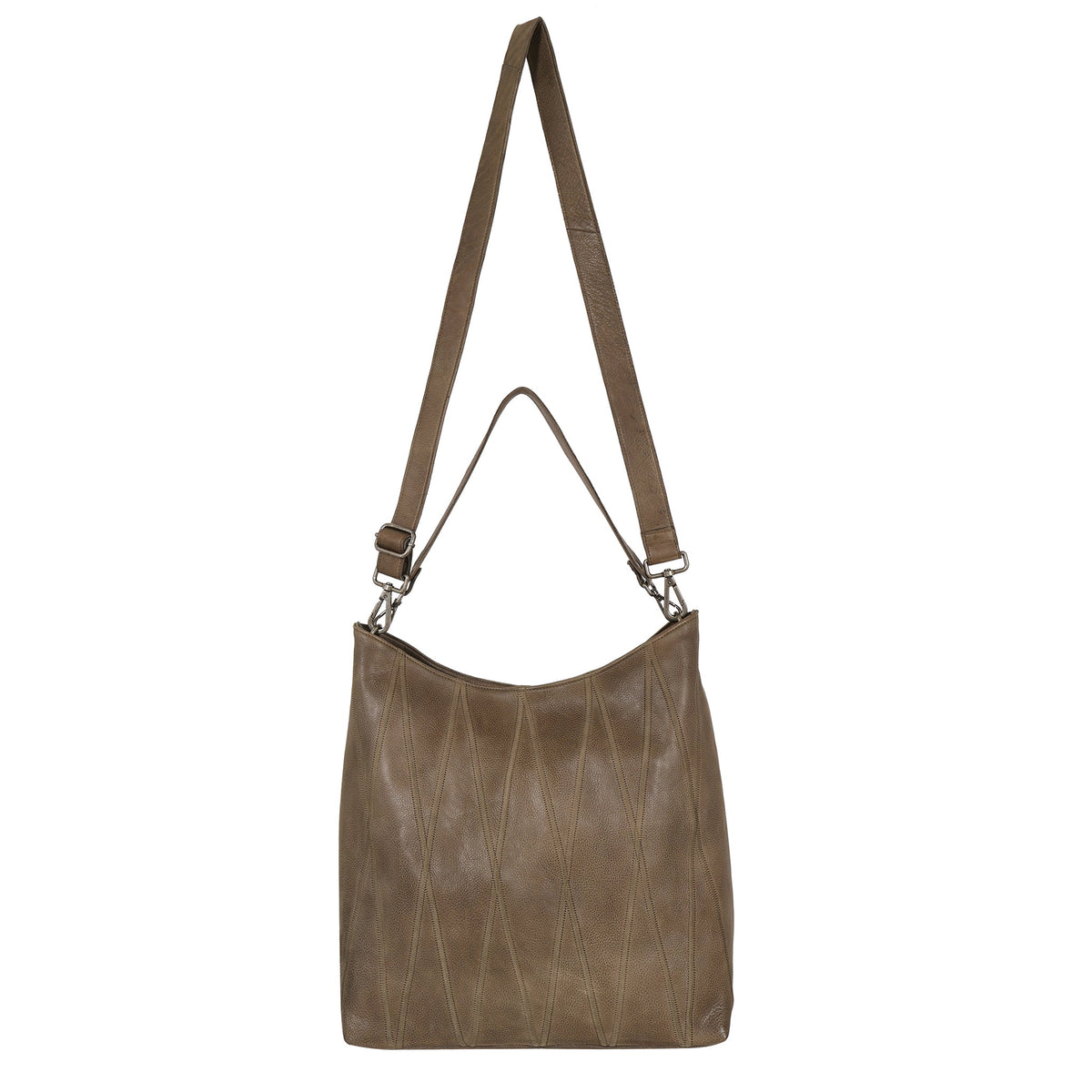 Bree Diamond Leather Shoulder Bag
