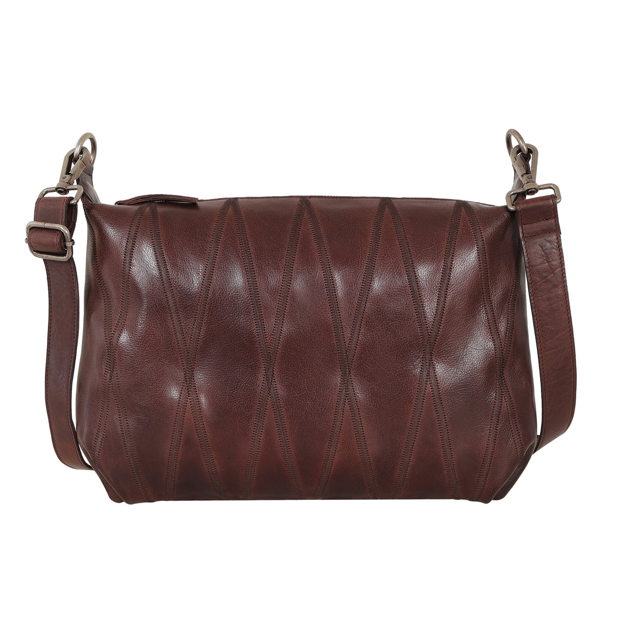 Avery Diamond Leather Crossbody Bag