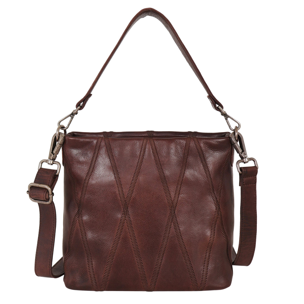 Ivy Diamond Leather Crossbody Bag