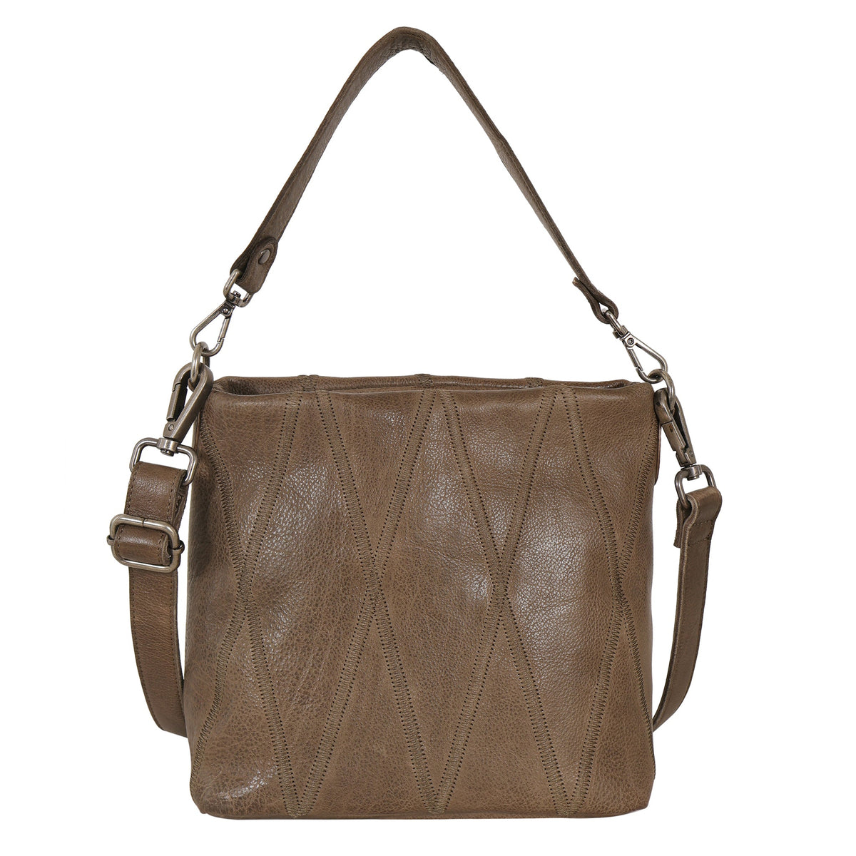 Ivy Diamond Leather Crossbody Bag