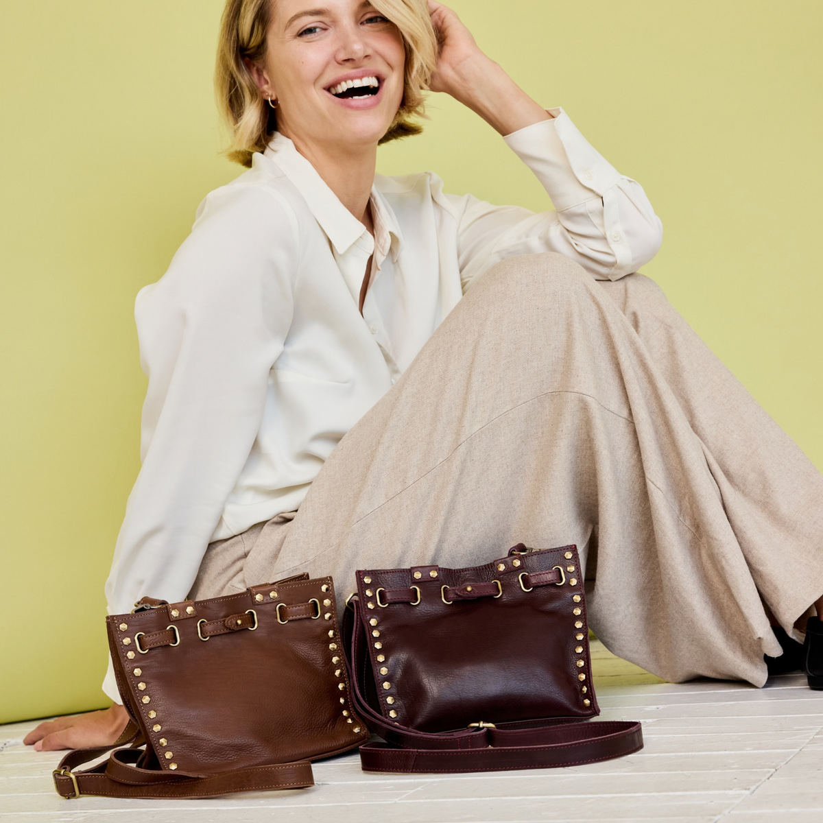 Malibu Milled Leather Crossbody Bag