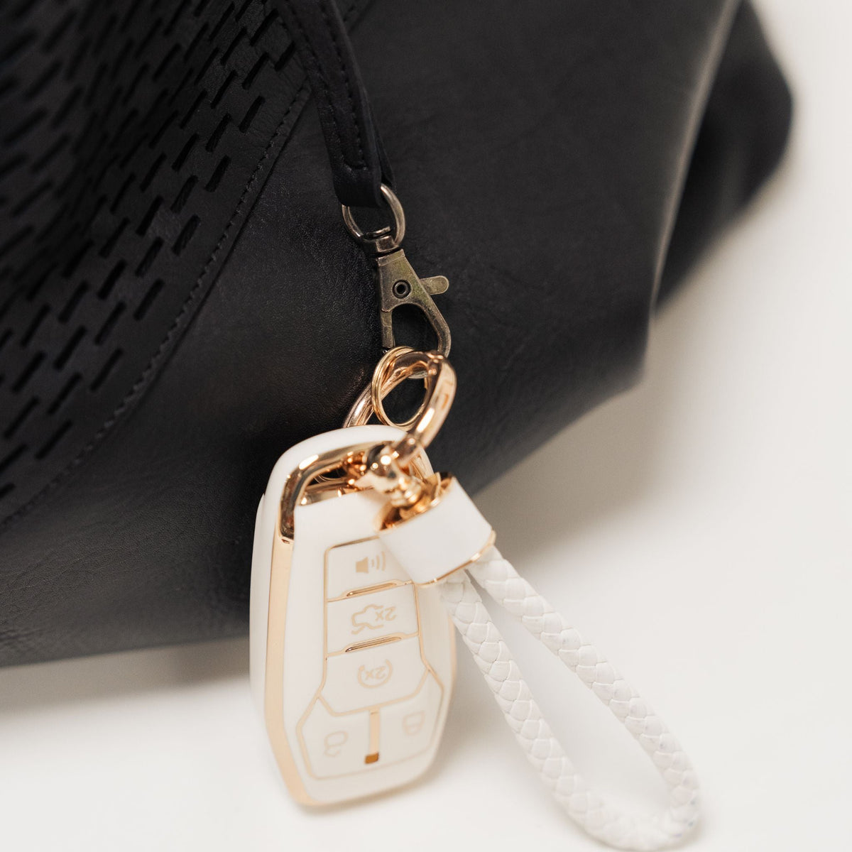 Lindsey Laser Leather Tote Bag
