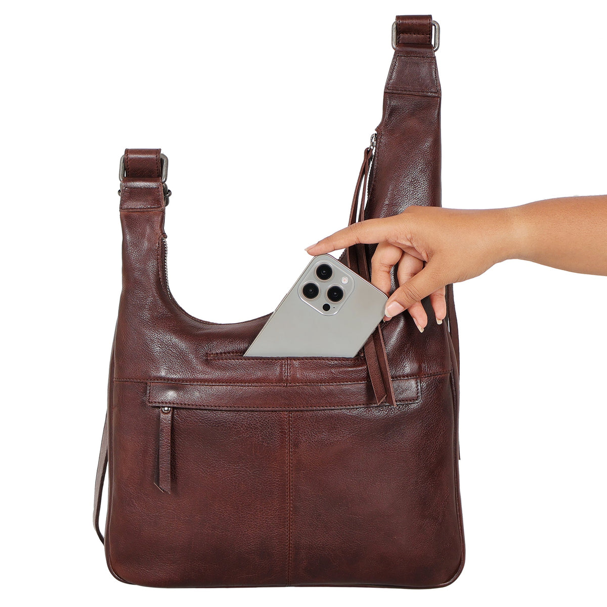 Alta Leather Crossbody Bag