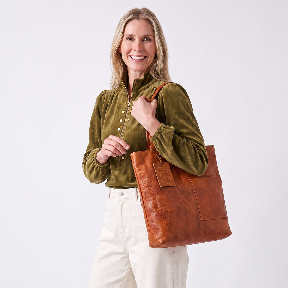 Leon Leather Tote Bag