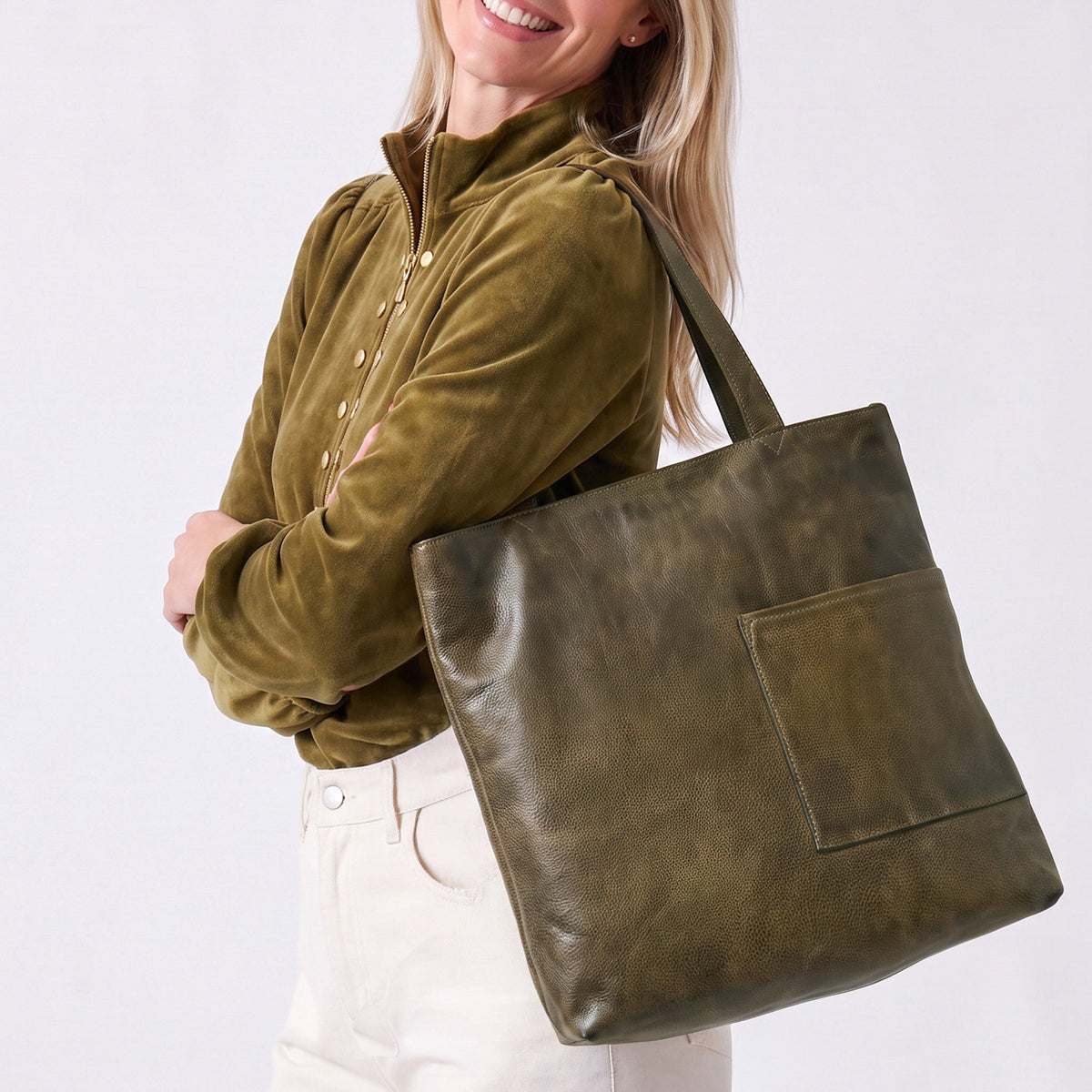 Leon Leather Tote Bag