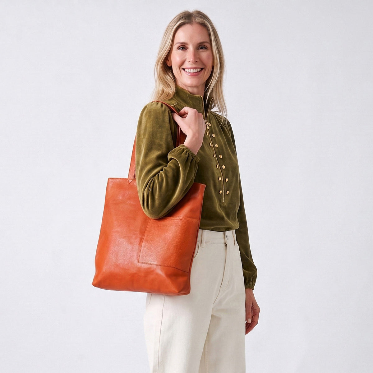 Leon Leather Tote Bag