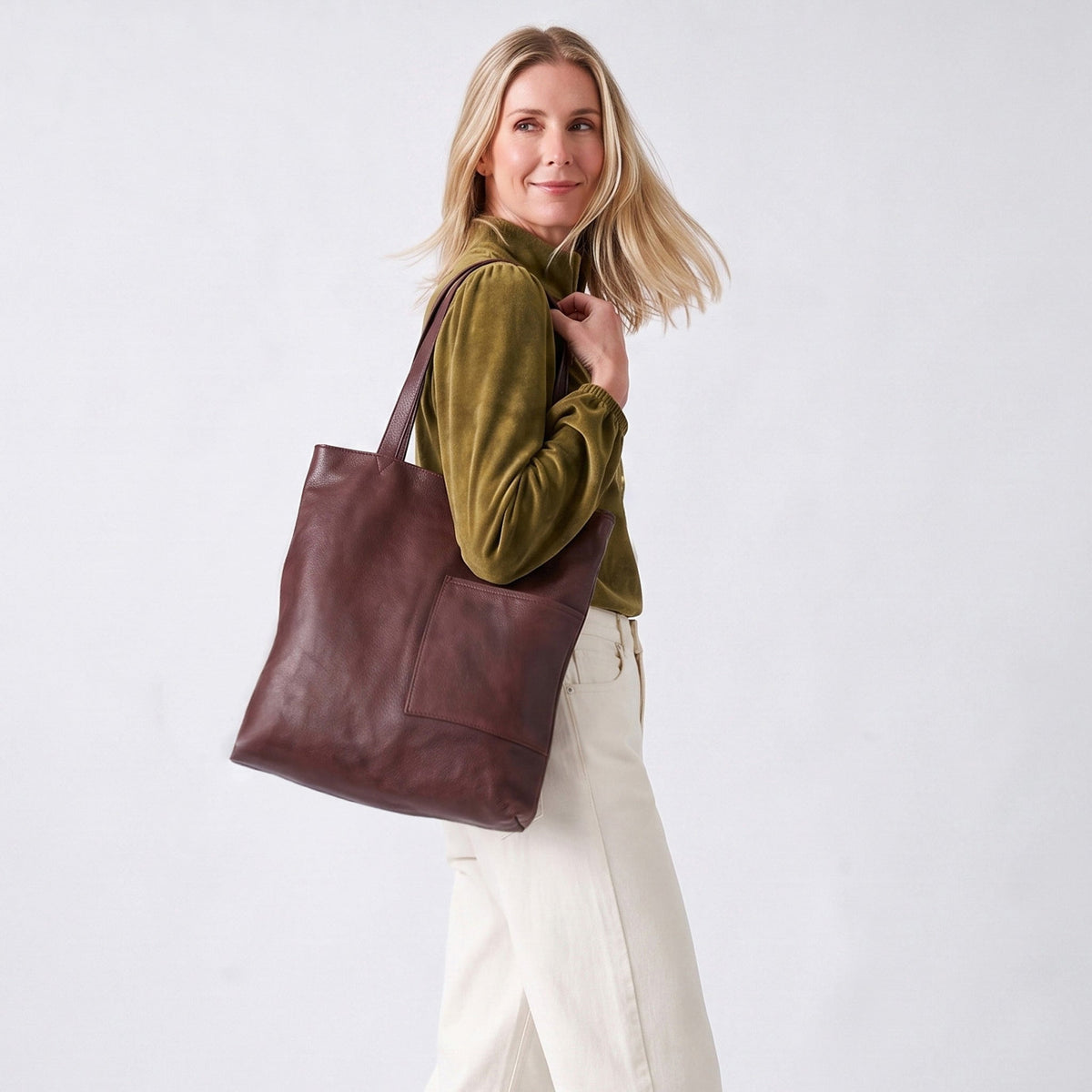 Leon Leather Tote Bag