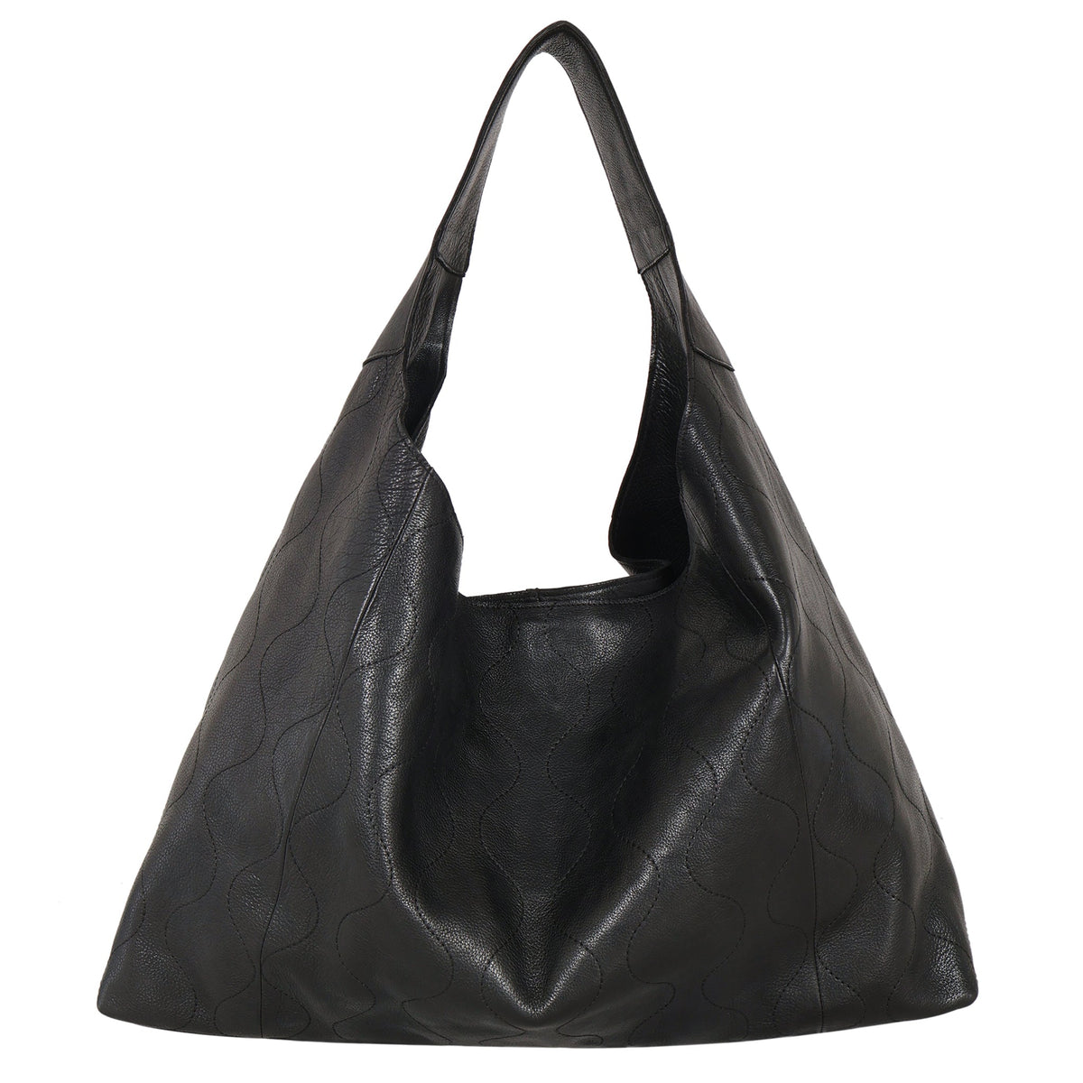 Lindsey Groovy Swirl Leather Tote Bag