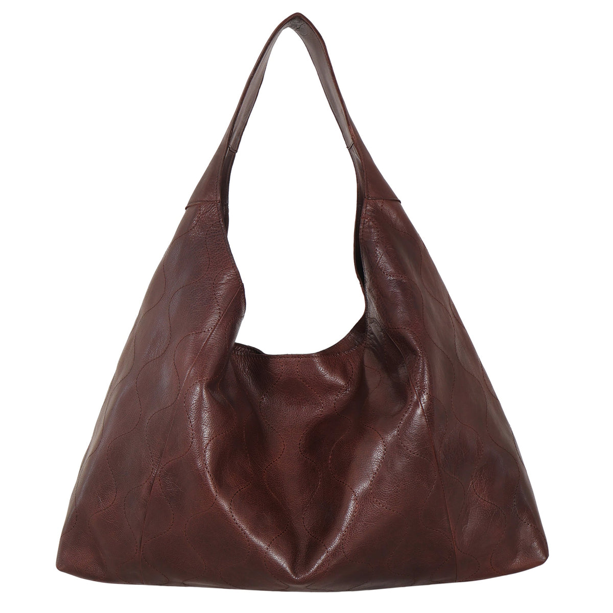 Lindsey Groovy Swirl Leather Tote Bag