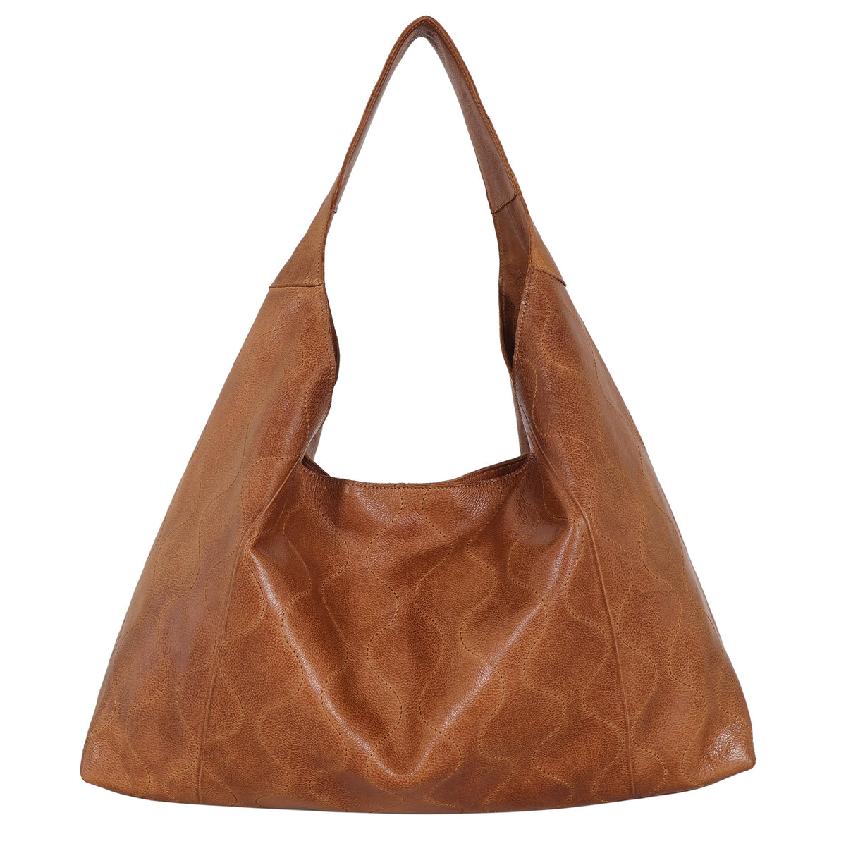 Lindsey Groovy Swirl Leather Tote Bag