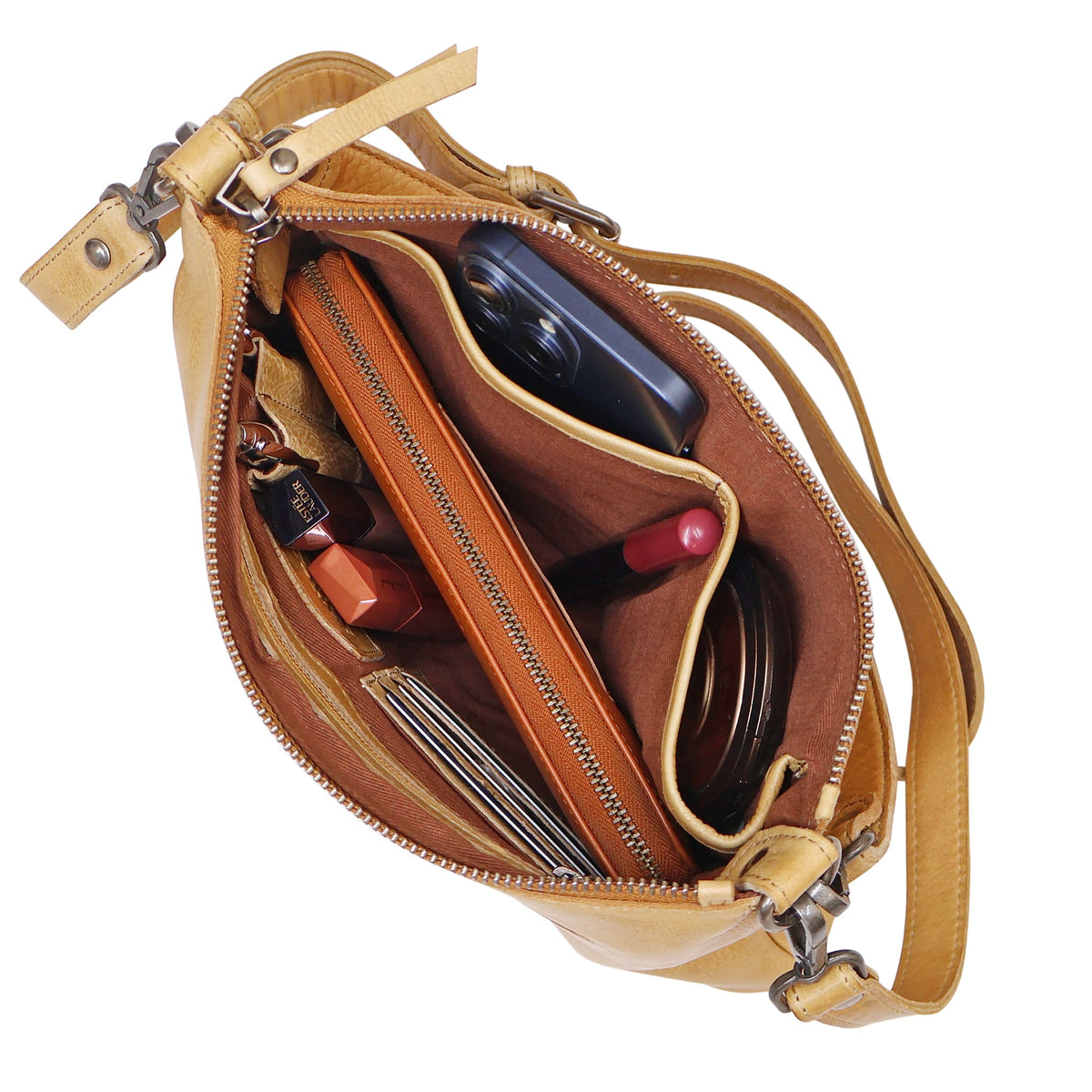 Stevie Leather Crossbody Bag