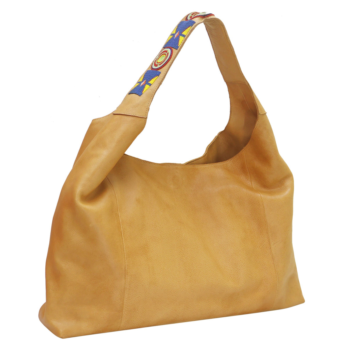 Lindsey Beaded Leather Tote Bag