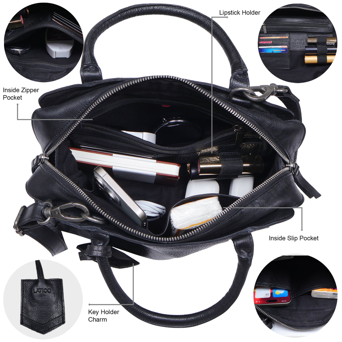 James Leather Crossbody Bag