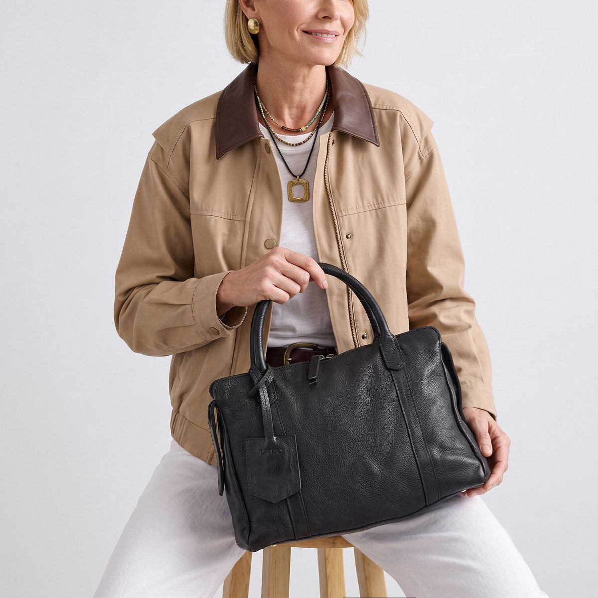 James Leather Crossbody Bag