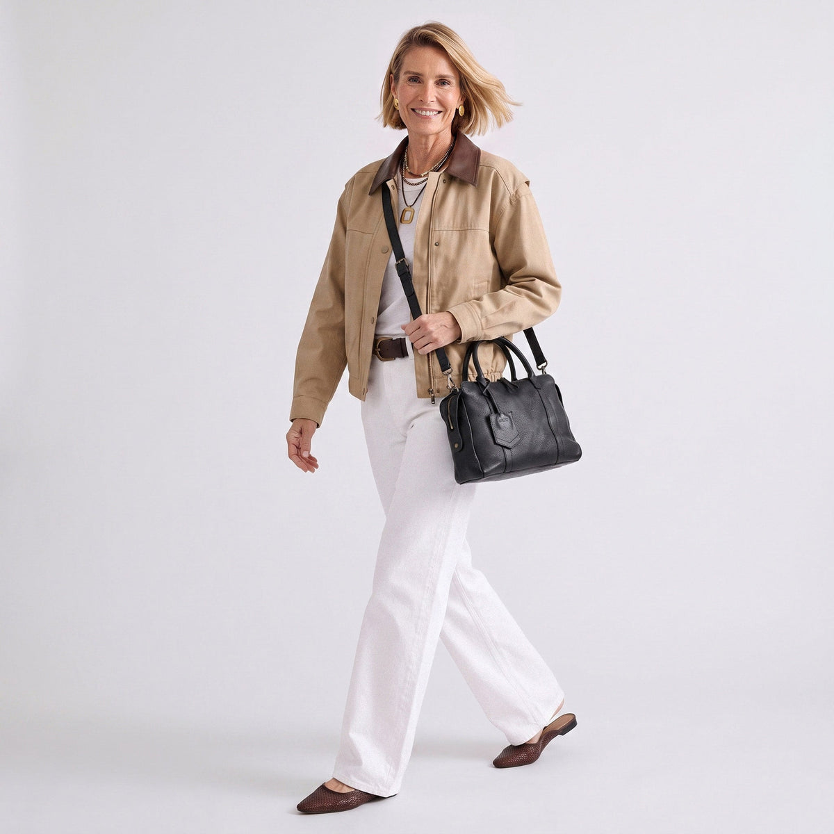 James Leather Crossbody Bag