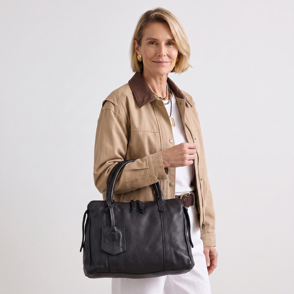 James Leather Crossbody Bag