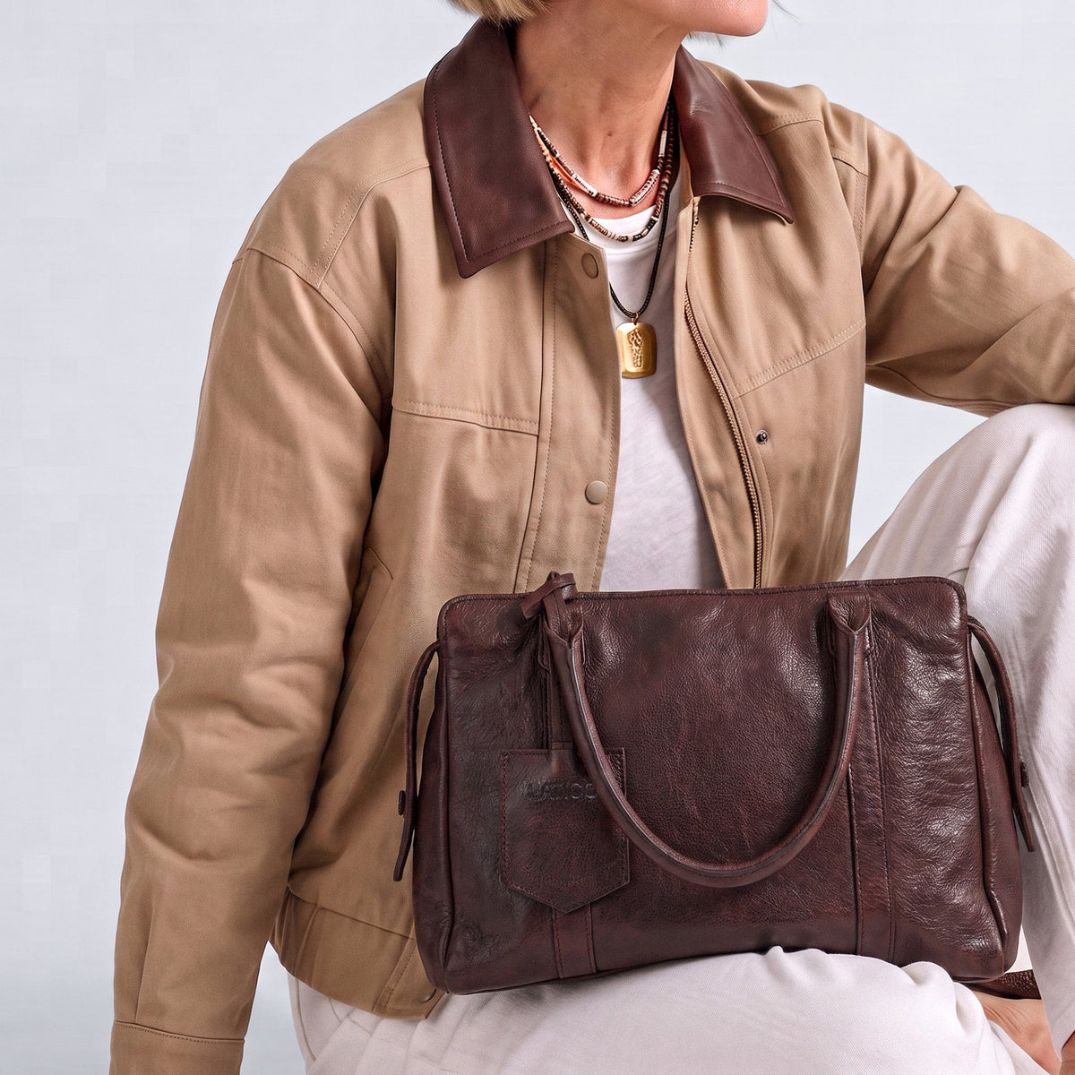 James Leather Crossbody Bag