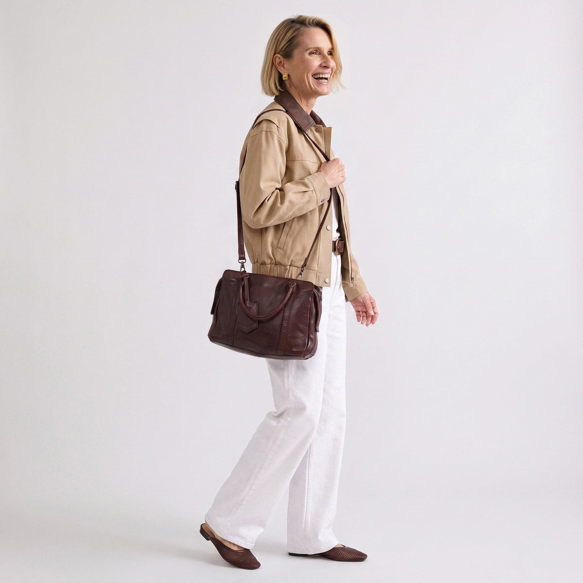 James Leather Crossbody Bag
