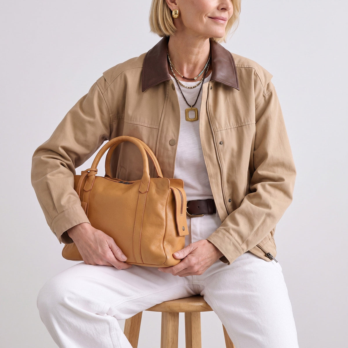 James Leather Crossbody Bag