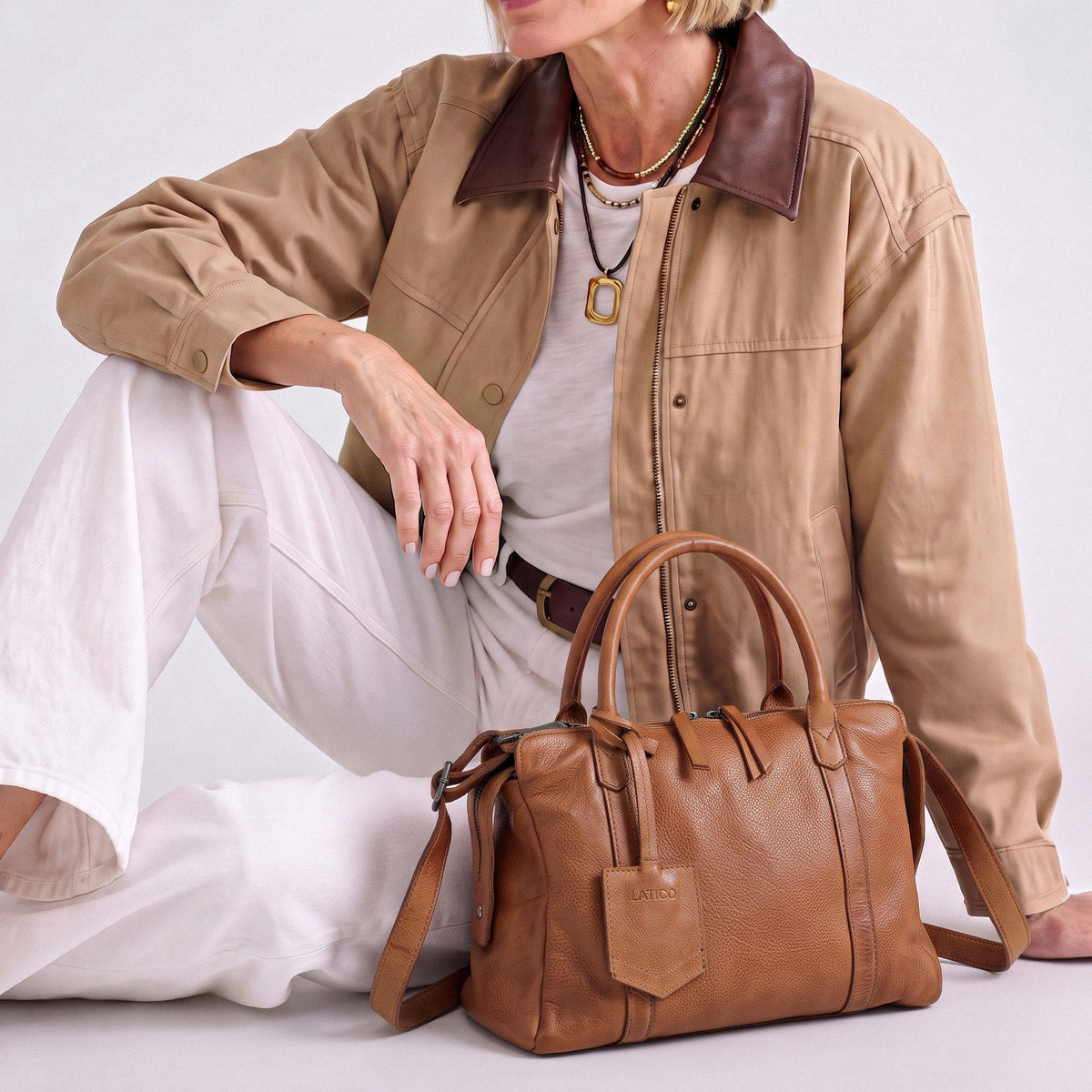 James Leather Crossbody Bag