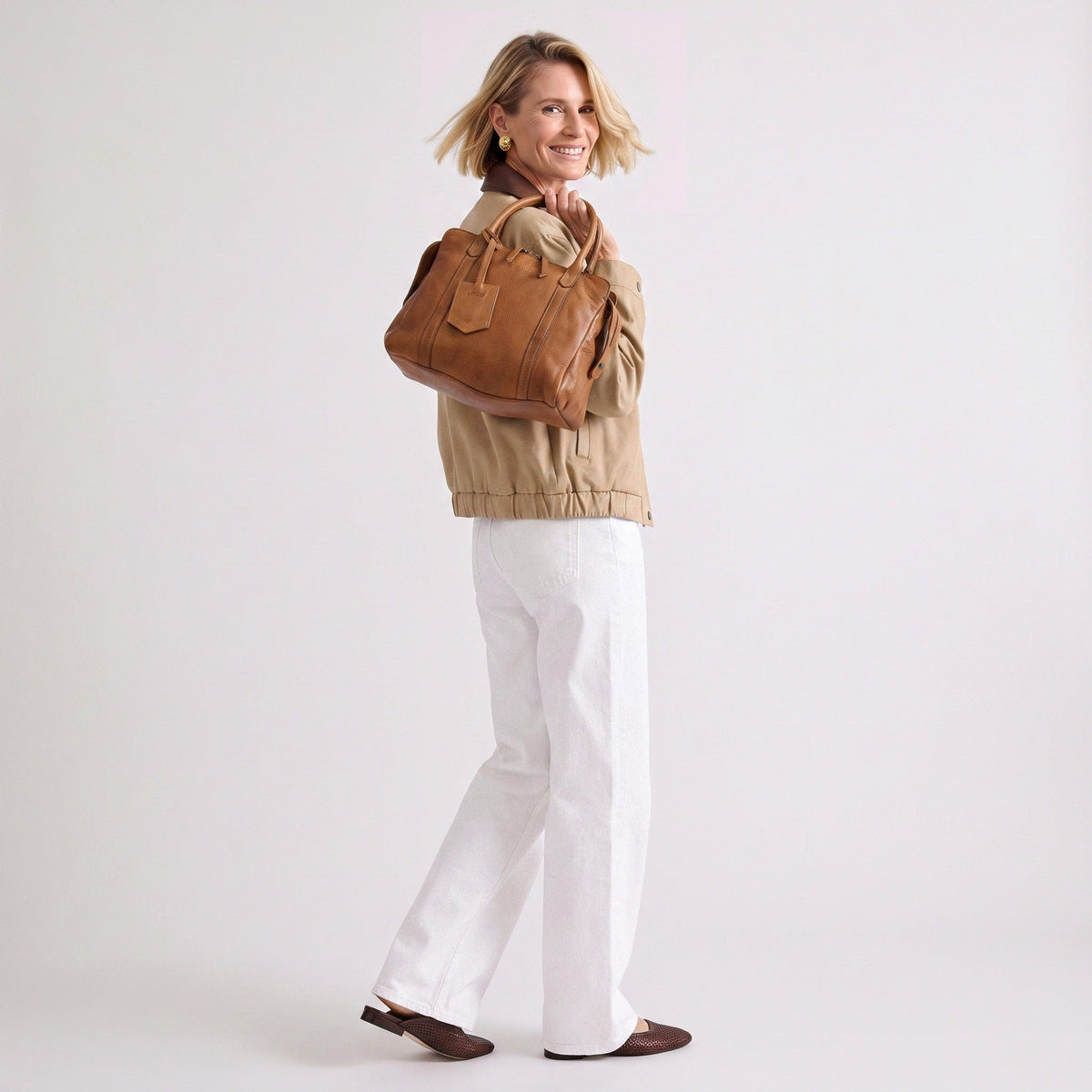 James Leather Crossbody Bag