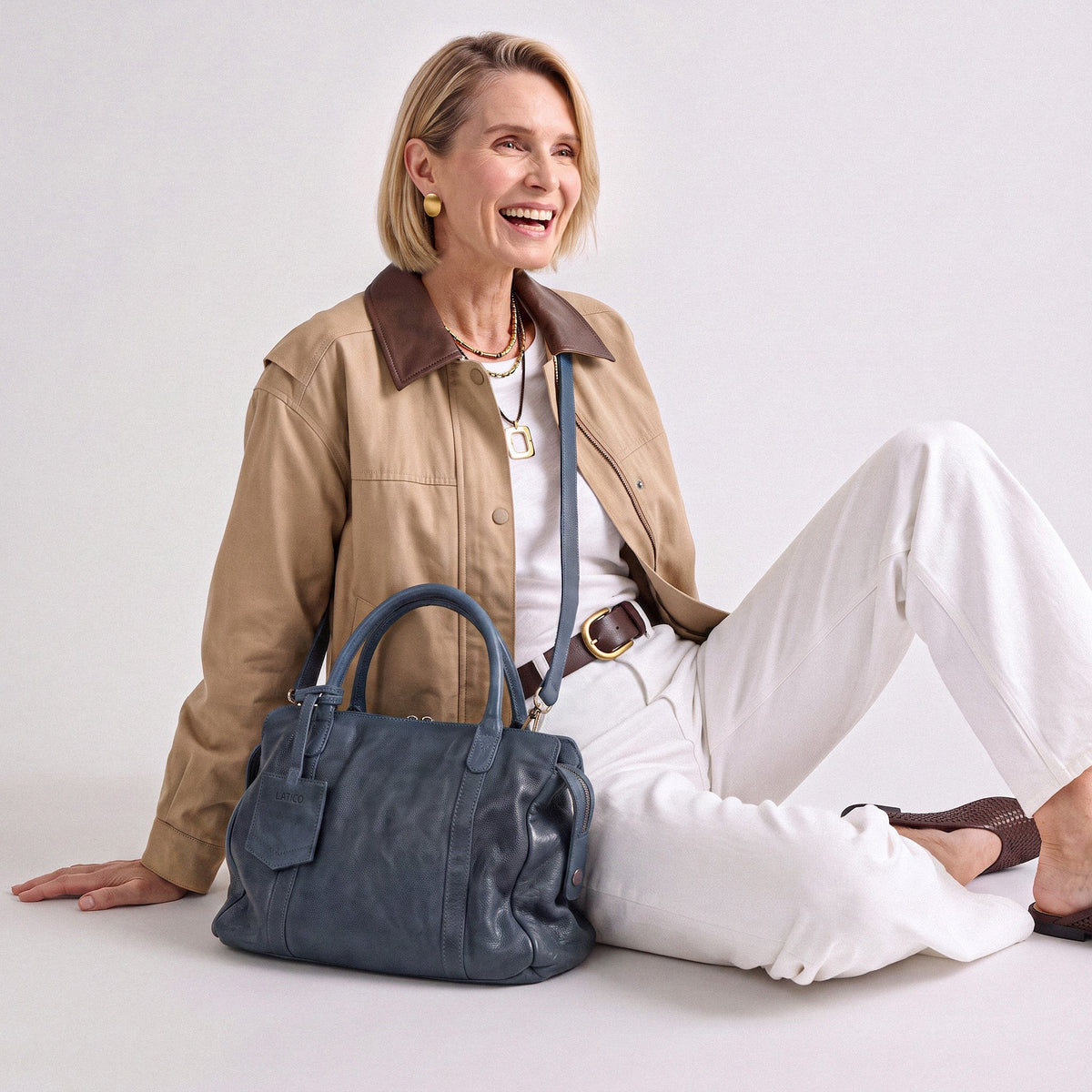 James Leather Crossbody Bag
