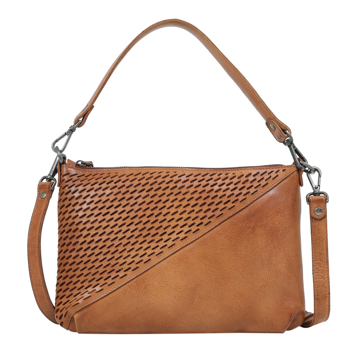 Stevie Laser Leather Crossbody Bag