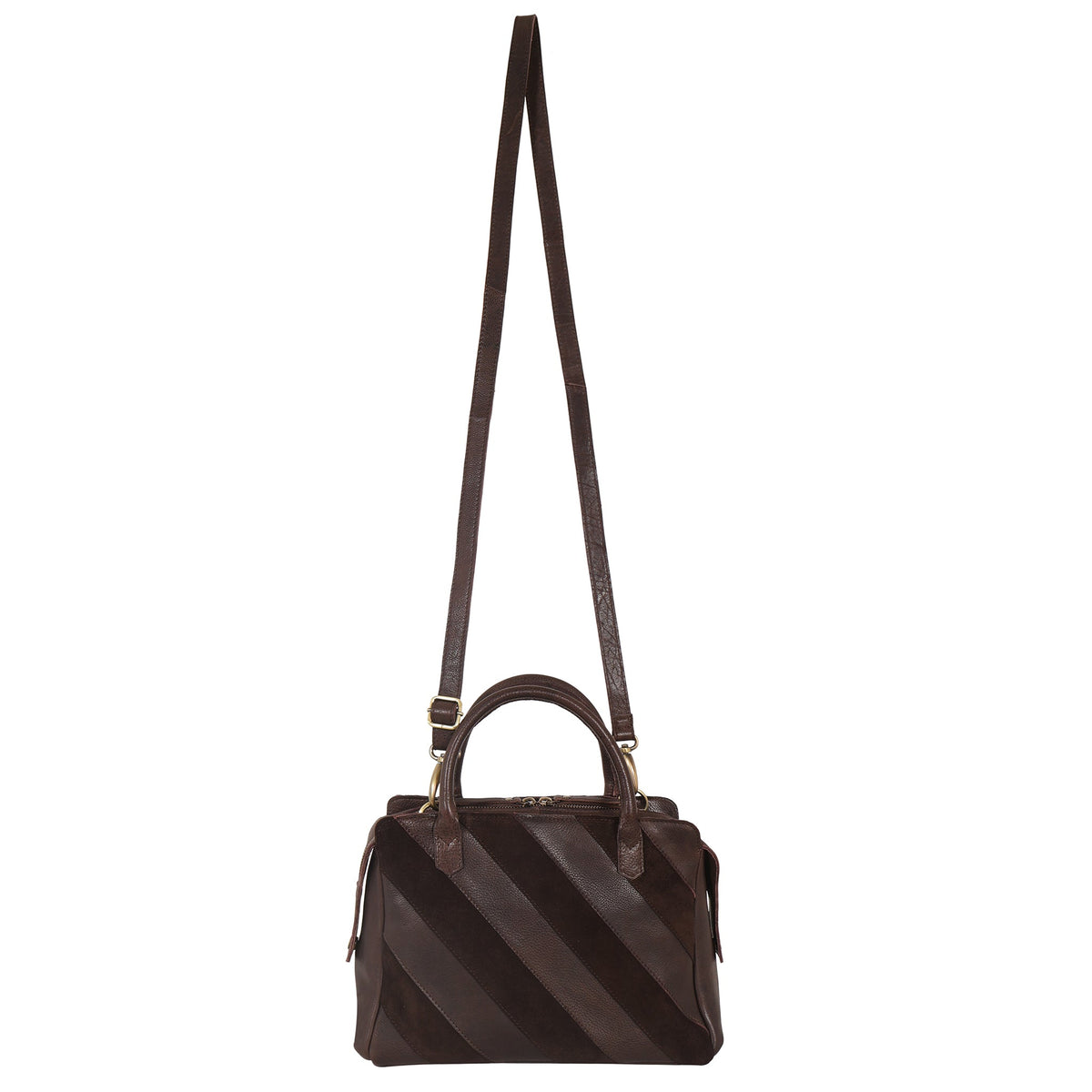 James Suede Leather Crossbody Bag