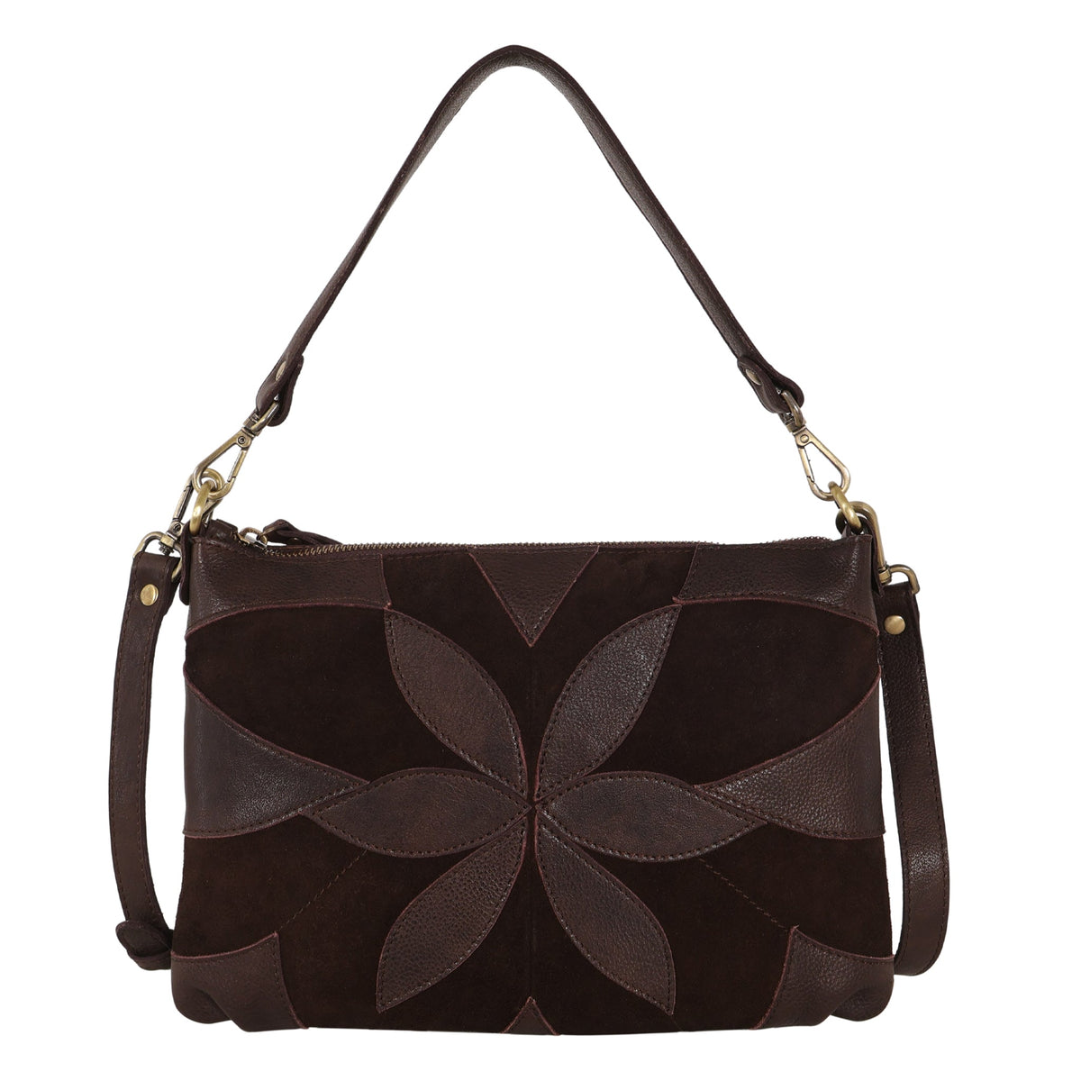 Stevie Suede Leather Crossbody Bag