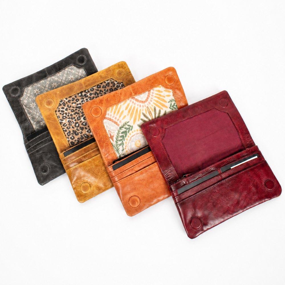 Terry Crackled Napa Leather Wallet