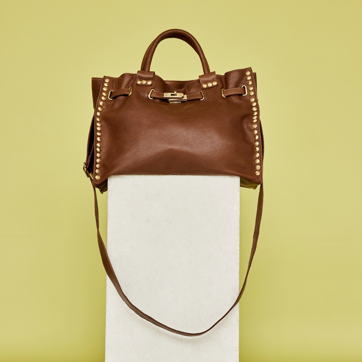 Mare Milled Leather Crossbody Bag