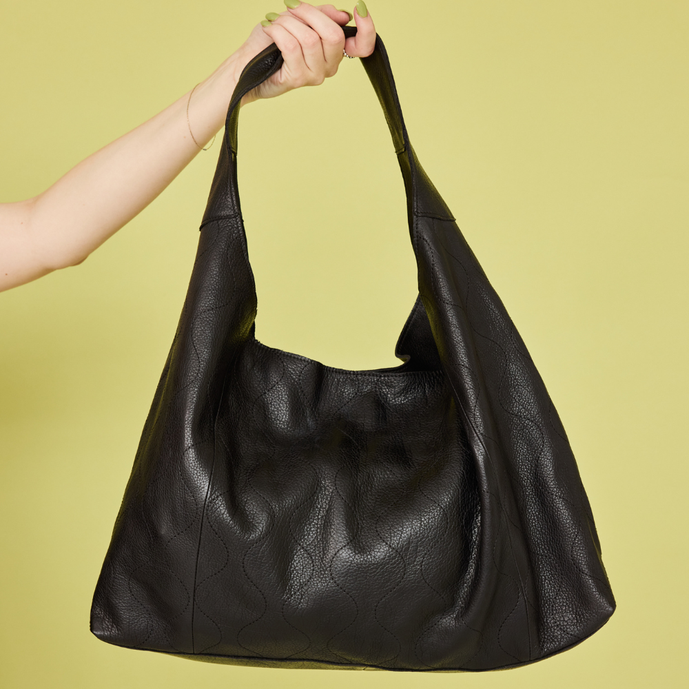 Lindsey Groovy Swirl Leather Tote Bag