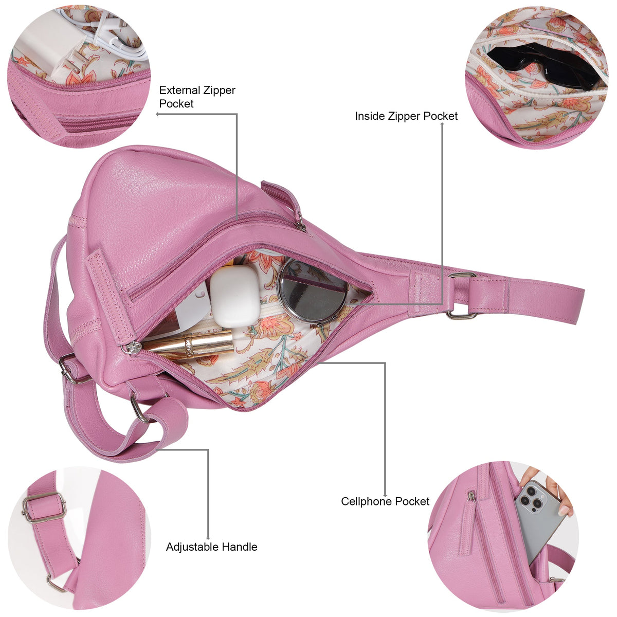Hippie Leather Sling Bag (Sm)